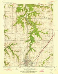 Olathe Kansas Historical topographic map, 1:24000 scale, 7.5 X 7.5 Minute, Year 1935