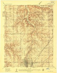 Olathe Kansas Historical topographic map, 1:24000 scale, 7.5 X 7.5 Minute, Year 1935