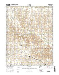 Olmitz Kansas Current topographic map, 1:24000 scale, 7.5 X 7.5 Minute, Year 2015