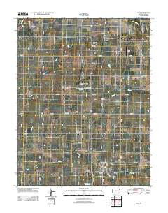 Olpe Kansas Historical topographic map, 1:24000 scale, 7.5 X 7.5 Minute, Year 2012