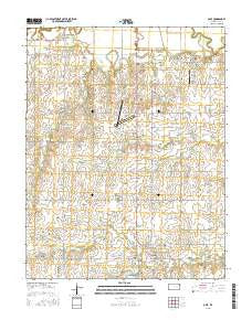 Olpe Kansas Current topographic map, 1:24000 scale, 7.5 X 7.5 Minute, Year 2015