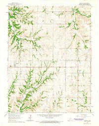 Olsburg Kansas Historical topographic map, 1:24000 scale, 7.5 X 7.5 Minute, Year 1964