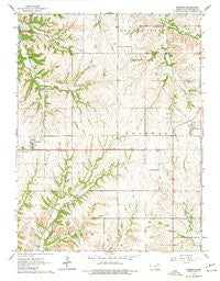 Olsburg Kansas Historical topographic map, 1:24000 scale, 7.5 X 7.5 Minute, Year 1964