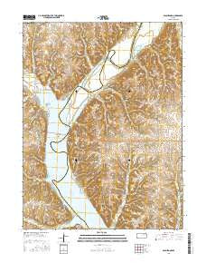 Olsburg NW Kansas Current topographic map, 1:24000 scale, 7.5 X 7.5 Minute, Year 2015