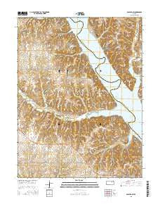 Olsburg SW Kansas Current topographic map, 1:24000 scale, 7.5 X 7.5 Minute, Year 2015