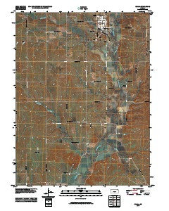 Onaga Kansas Historical topographic map, 1:24000 scale, 7.5 X 7.5 Minute, Year 2010