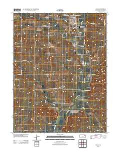 Onaga Kansas Historical topographic map, 1:24000 scale, 7.5 X 7.5 Minute, Year 2012