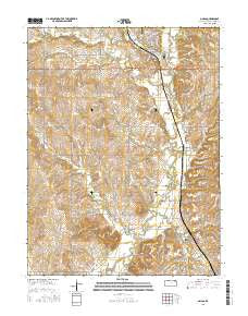 Onaga Kansas Current topographic map, 1:24000 scale, 7.5 X 7.5 Minute, Year 2016
