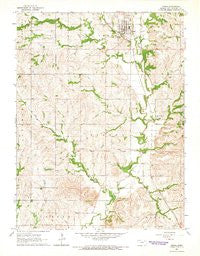 Onaga Kansas Historical topographic map, 1:24000 scale, 7.5 X 7.5 Minute, Year 1964