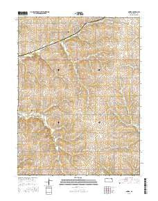 Oneida Kansas Current topographic map, 1:24000 scale, 7.5 X 7.5 Minute, Year 2015