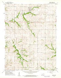Oneida Kansas Historical topographic map, 1:24000 scale, 7.5 X 7.5 Minute, Year 1961