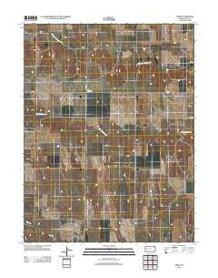 Orion Kansas Historical topographic map, 1:24000 scale, 7.5 X 7.5 Minute, Year 2012
