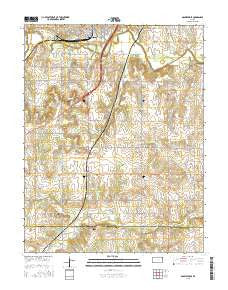 Osawatomie Kansas Current topographic map, 1:24000 scale, 7.5 X 7.5 Minute, Year 2015