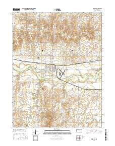 Osborne Kansas Current topographic map, 1:24000 scale, 7.5 X 7.5 Minute, Year 2015