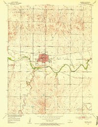 Osborne Kansas Historical topographic map, 1:24000 scale, 7.5 X 7.5 Minute, Year 1953