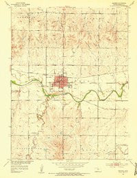 Osborne Kansas Historical topographic map, 1:24000 scale, 7.5 X 7.5 Minute, Year 1953