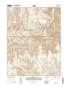 Osgood Kansas Current topographic map, 1:24000 scale, 7.5 X 7.5 Minute, Year 2015