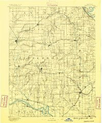 Oskaloosa Kansas Historical topographic map, 1:125000 scale, 30 X 30 Minute, Year 1888