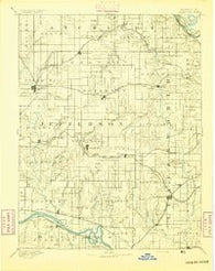 Oskaloosa Kansas Historical topographic map, 1:125000 scale, 30 X 30 Minute, Year 1894