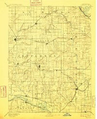 Oskaloosa Kansas Historical topographic map, 1:125000 scale, 30 X 30 Minute, Year 1894