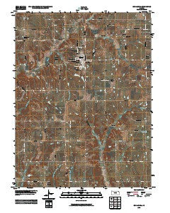 Oskaloosa Kansas Historical topographic map, 1:24000 scale, 7.5 X 7.5 Minute, Year 2009