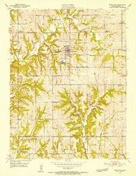 Oskaloosa Kansas Historical topographic map, 1:24000 scale, 7.5 X 7.5 Minute, Year 1951