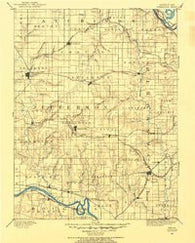 Oskaloosa Kansas Historical topographic map, 1:125000 scale, 30 X 30 Minute, Year 1886