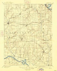 Oskaloosa Kansas Historical topographic map, 1:125000 scale, 30 X 30 Minute, Year 1894
