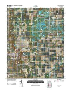 Oswego Kansas Historical topographic map, 1:24000 scale, 7.5 X 7.5 Minute, Year 2012