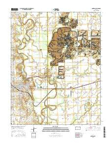 Oswego Kansas Current topographic map, 1:24000 scale, 7.5 X 7.5 Minute, Year 2015