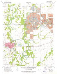 Oswego Kansas Historical topographic map, 1:24000 scale, 7.5 X 7.5 Minute, Year 1974