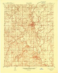 Oswego Kansas Historical topographic map, 1:48000 scale, 15 X 15 Minute, Year 1946