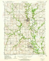 Oswego Kansas Historical topographic map, 1:62500 scale, 15 X 15 Minute, Year 1944