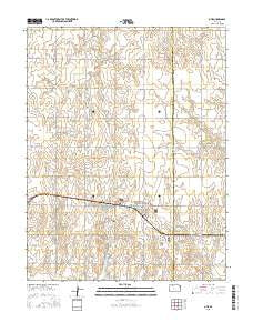Otis Kansas Current topographic map, 1:24000 scale, 7.5 X 7.5 Minute, Year 2015