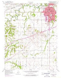 Ottawa South Kansas Historical topographic map, 1:24000 scale, 7.5 X 7.5 Minute, Year 1956