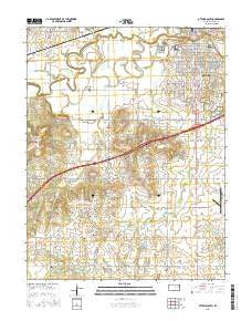 Ottawa South Kansas Current topographic map, 1:24000 scale, 7.5 X 7.5 Minute, Year 2015