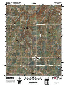 Overbrook Kansas Historical topographic map, 1:24000 scale, 7.5 X 7.5 Minute, Year 2009