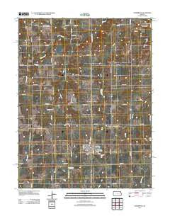 Overbrook Kansas Historical topographic map, 1:24000 scale, 7.5 X 7.5 Minute, Year 2012