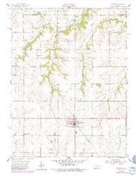 Overbrook Kansas Historical topographic map, 1:24000 scale, 7.5 X 7.5 Minute, Year 1955