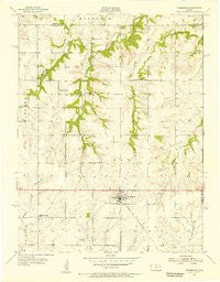 Overbrook Kansas Historical topographic map, 1:24000 scale, 7.5 X 7.5 Minute, Year 1955