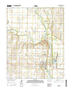Oxford Kansas Current topographic map, 1:24000 scale, 7.5 X 7.5 Minute, Year 2015