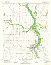 Oxford Kansas Historical topographic map, 1:24000 scale, 7.5 X 7.5 Minute, Year 1965