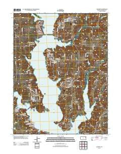 Ozawkie Kansas Historical topographic map, 1:24000 scale, 7.5 X 7.5 Minute, Year 2012