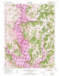 Ozawkie Kansas Historical topographic map, 1:24000 scale, 7.5 X 7.5 Minute, Year 1951