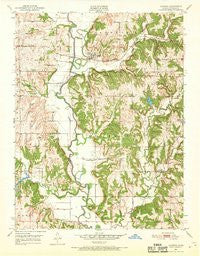 Ozawkie Kansas Historical topographic map, 1:24000 scale, 7.5 X 7.5 Minute, Year 1951