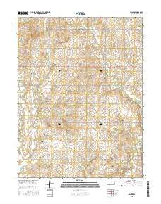 Palmer Kansas Current topographic map, 1:24000 scale, 7.5 X 7.5 Minute, Year 2015