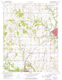 Paola West Kansas Historical topographic map, 1:24000 scale, 7.5 X 7.5 Minute, Year 1957