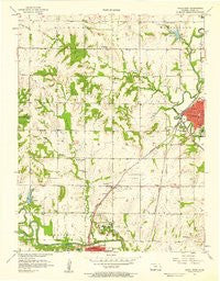 Paola West Kansas Historical topographic map, 1:24000 scale, 7.5 X 7.5 Minute, Year 1957