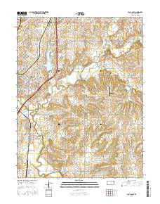 Paola East Kansas Current topographic map, 1:24000 scale, 7.5 X 7.5 Minute, Year 2015