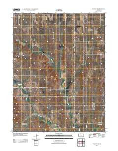 Paradise NW Kansas Historical topographic map, 1:24000 scale, 7.5 X 7.5 Minute, Year 2012